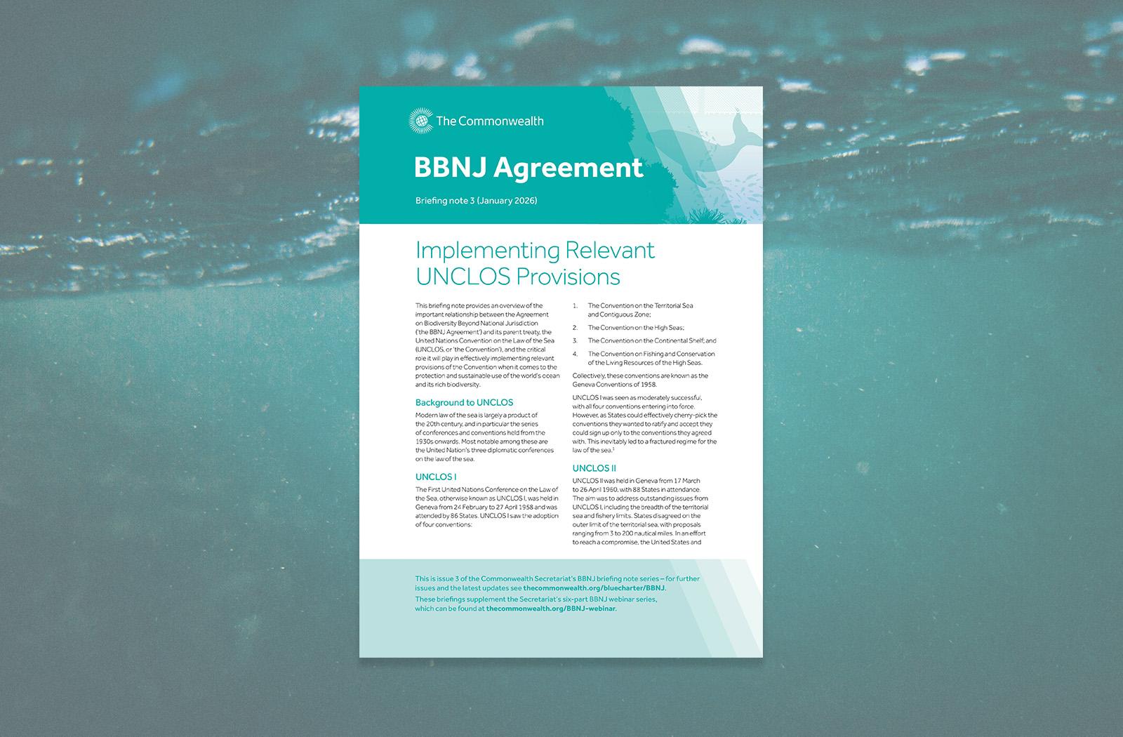 Cover image of BBNJ note 3